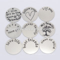 OEM/ODM stainless steel custom engraved logo floating plates for floating locket